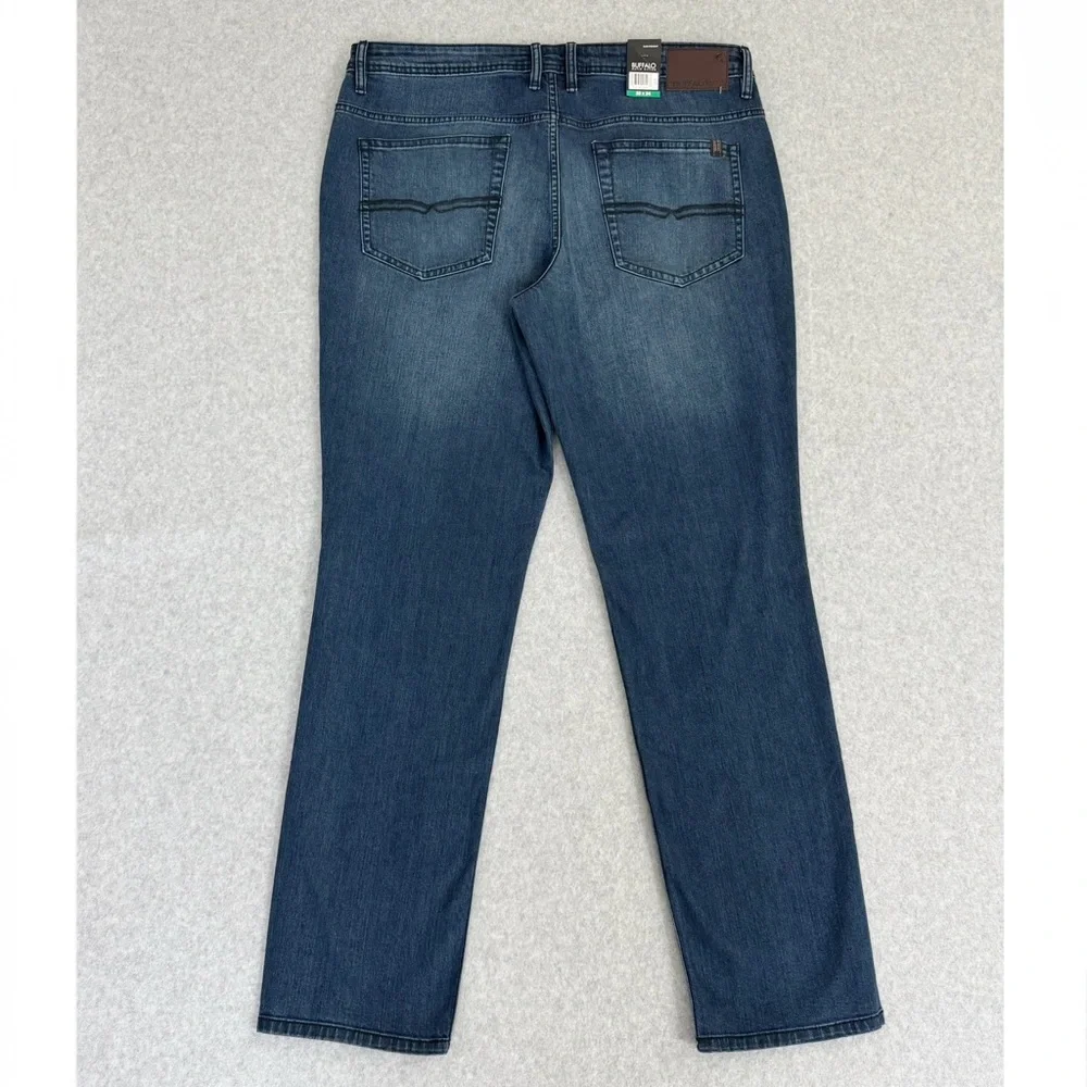 Buffalo David Bitton Jeans Mens 38 x 34 Blue Jackson Fit Slim Straight Blue New - Picture 6 of 16